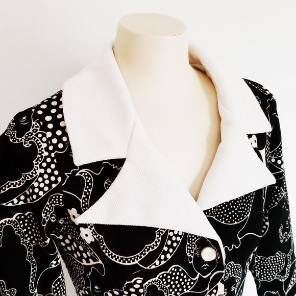 Swinging 60's Black & White Blazer (S) - Picture 4 of 7